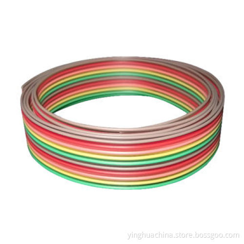 Rainbow flat cable, 24AWG, 2.54mm pitch, PVC 105C, 7/0.2TS tinned copper conductor, multicolorNew